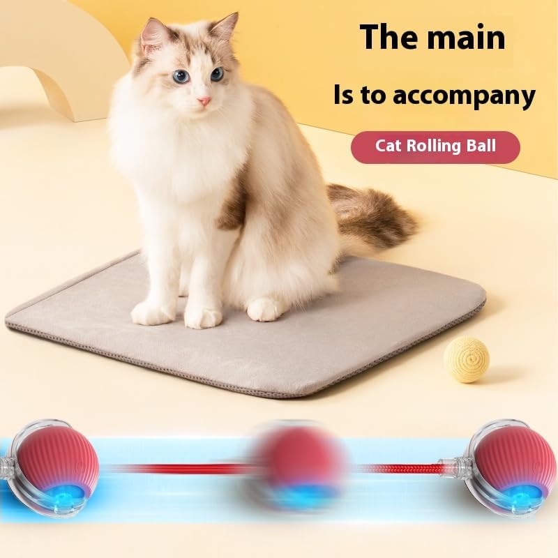 LSYZHX Interactive Dog Ball, Smart Ball Interactive Cat Toys for Indoor Cats and Kittens USB Rechargeable (Grey) - Image 3