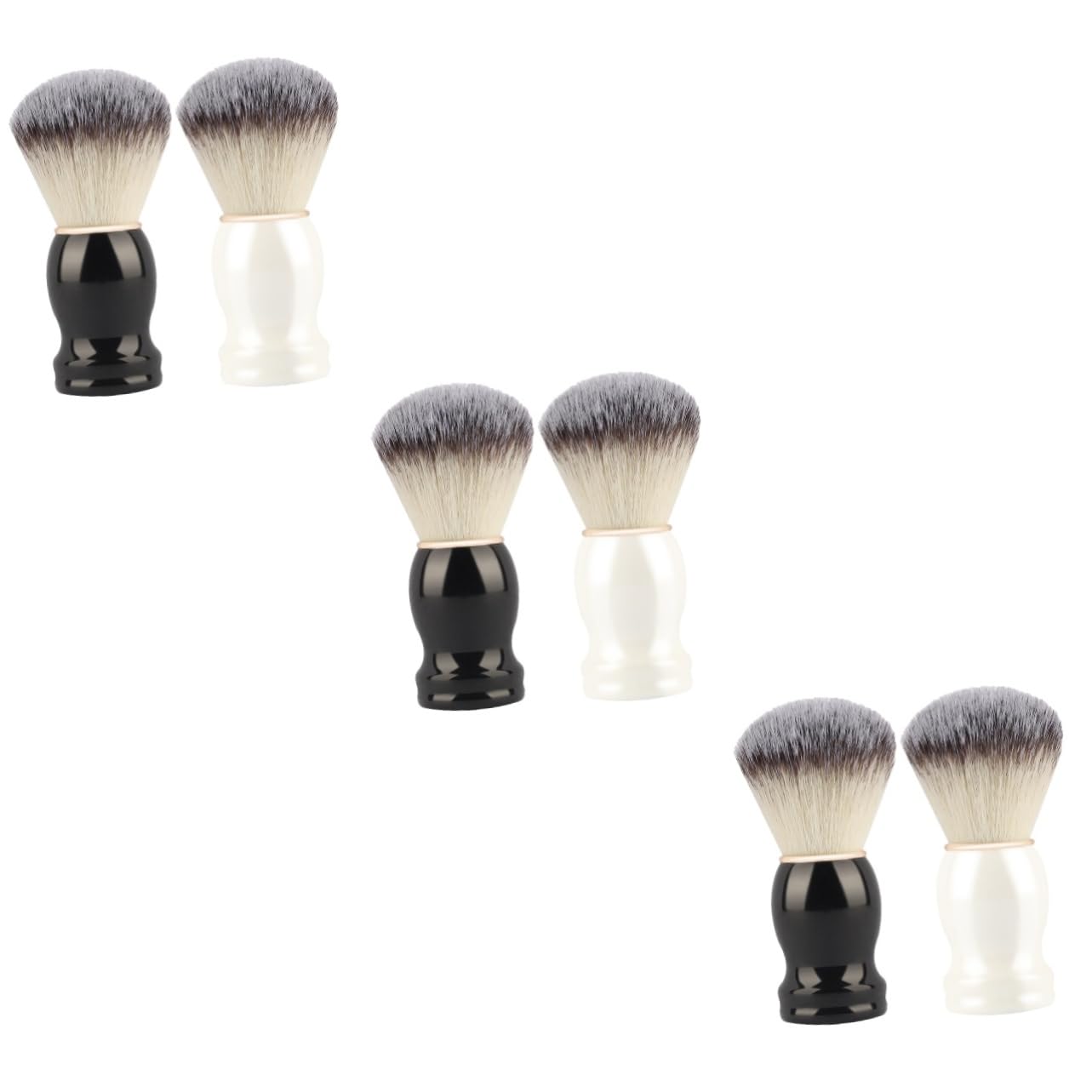 FRCOLOR Lot De 3 Brosses De Rasage pour Hommes Brosse À Barbe Et Moustache Accessoires De Nettoyage Multi-usages 2 Pièces X 3