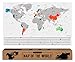 Mapa Mundi Rascar I Mapas del Mundo para Marcar Viajes I 68 X 43 CM I Plata I Scratch Off Travel Map