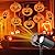 Moukeren Halloween Projector Lights Outdoor 2-in-1 Rotating Patterns Projector Ocean Wave and Pattern Halloween LED Projection with Remote Control for House Yard Garden Landscape Lights(Pumpkin)