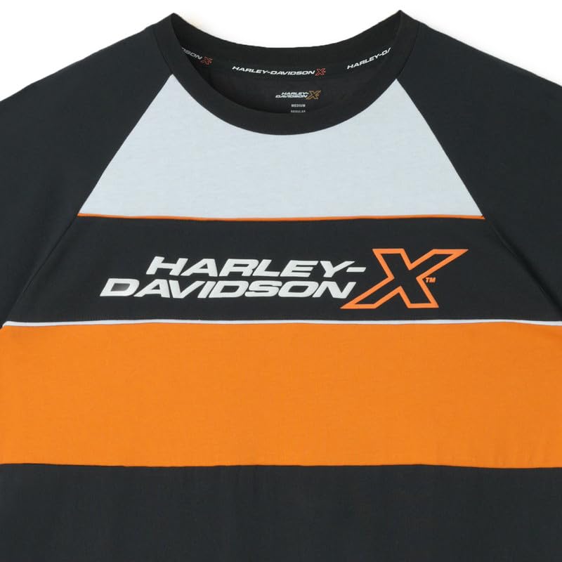 Image of HARLEY-DAVIDSON X Horizon Edge Men's Long Line T-Shirt | Extended Hem | Urban Fit Cotton Blend Tee | Short Sleeve Crew Neck