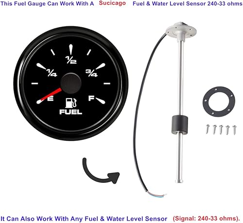 Miniatura 64 de Fuel Sender Marine - Unidad de envío de tanque de combustible de 17 pulgadas (16.929 in), flotador de acero inoxidable, nivel de combustible, unidad