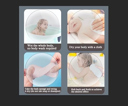 2Pcs Ultra Soft Bath Body Shower Sponge,3D Super Soft Exfoliating Bath Sponge,Cojzlx Sponge Bath Sponge For Adults Children And Pregnant Women,Reusable (Blue+Pink) #TOP1