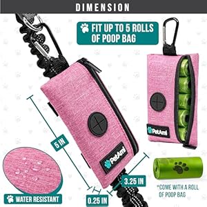PetAmi-Dog-Poop-Bag-Holder-for-Leash-Doggie-Waste-Bag-Dispenser-For-Poop-with-Clip-for-Puppy-Potty-Walking-Accessories-Travel-Camping-Dog-Treat-Pouch-Pet-Supplies-with-Trash-Bag-Roll-Pink-1-Pack - Cucciolini Doodles   PetAmi-Dog-Poop-Bag-Holder-for-Leash-Doggie-Waste-Bag-Dispenser-For-Poop-with-Clip-for-Puppy-Potty-Walking-Accessories-Travel-Camping-Dog-Treat-Pouch-Pet-Supplies-with-Trash-Bag-Roll-Pink-1-Pack