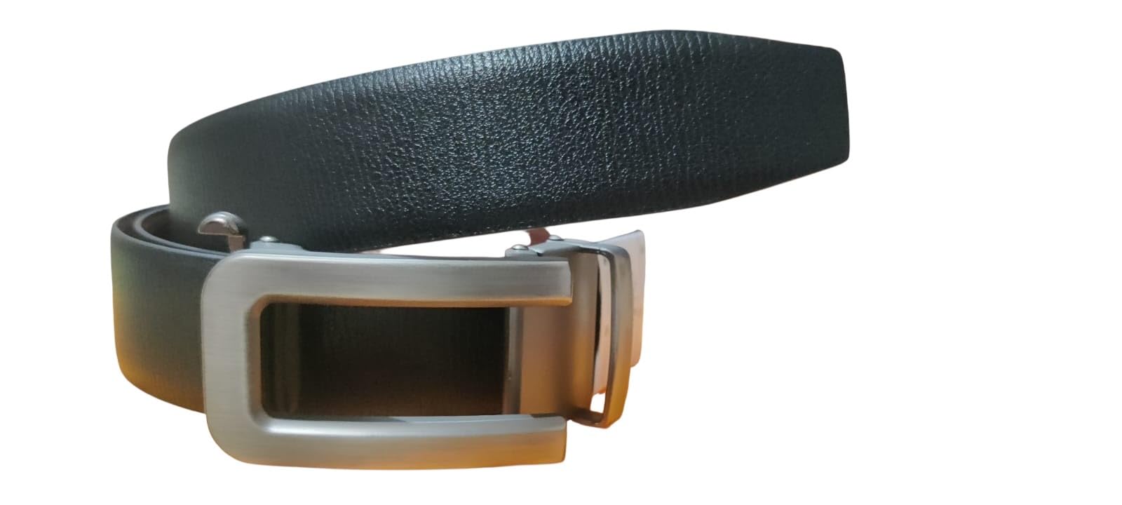 Men's Vegan Leather Belt with Auto-Lock Buckle, Reversible Black and Brown Strap, Adjustable up to 48", Formal and Casual Wear-picture-38