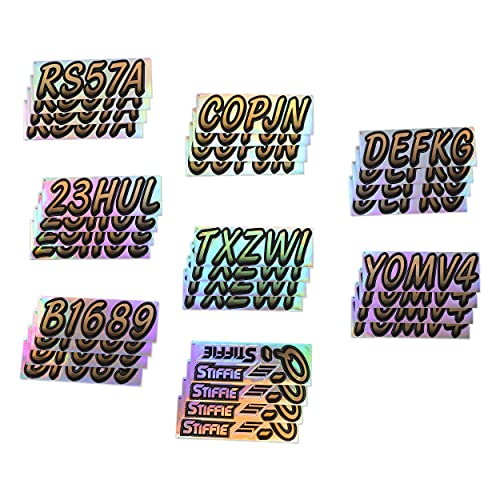 Stiffie Reflective Alpha-Numeric Boat Registration Decals #TOP8