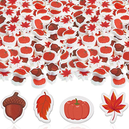 100 Pcs Mini Erasers Bulk Pumpkin Maple Leaf Eraser Red Fall Eraser...