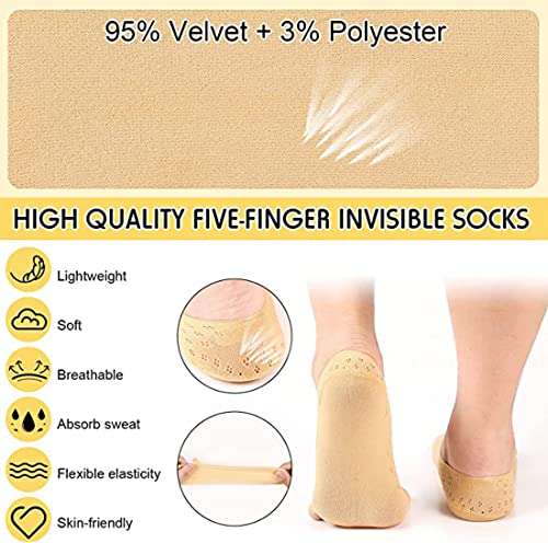 6 pares de meias de compressão ortopédica, femininos cinco dedos, meias de dedo dividido,meias de io