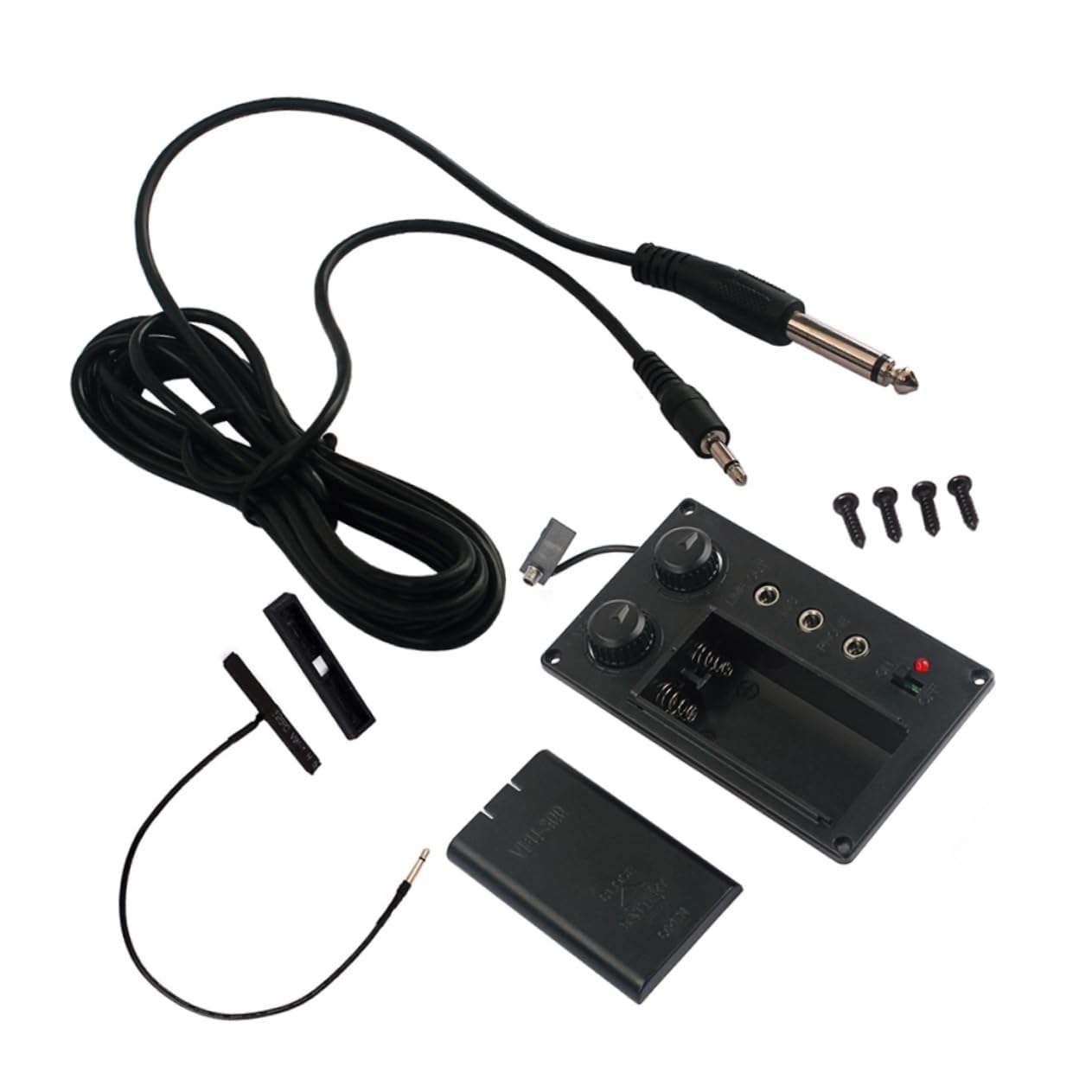 ibasenice 3sets Mute Preamp Pickup Eq Per Violino Elettrico Accessorio Piezoelettrico Con Cavo Di Uscita Per Del Suono e Suppressore Di Rumore Facile Da Trasportare Per Performance Live