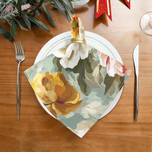 Servilletas de Tela Vintage Floral Satinadas 20x20in Pack 6 miniatura 2