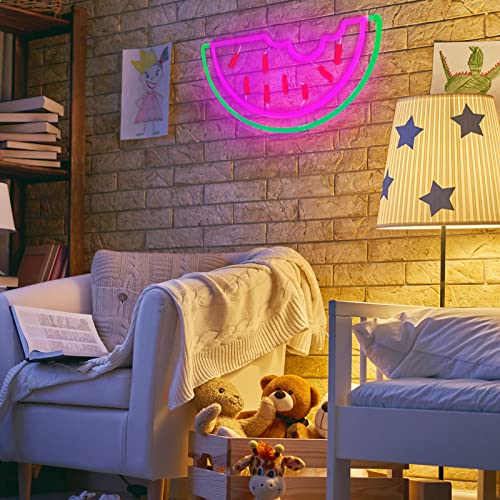 Watermelon Neon Sign USB Operated Acrylic LED Neon Light Fruit Art Decorative LED Light Signs for Home Bedroom Bar Birthday Party Wedding Office Lounge Patio Christmas, 6.7'' x 13.6'' by Ecally - Used condition - Image 5