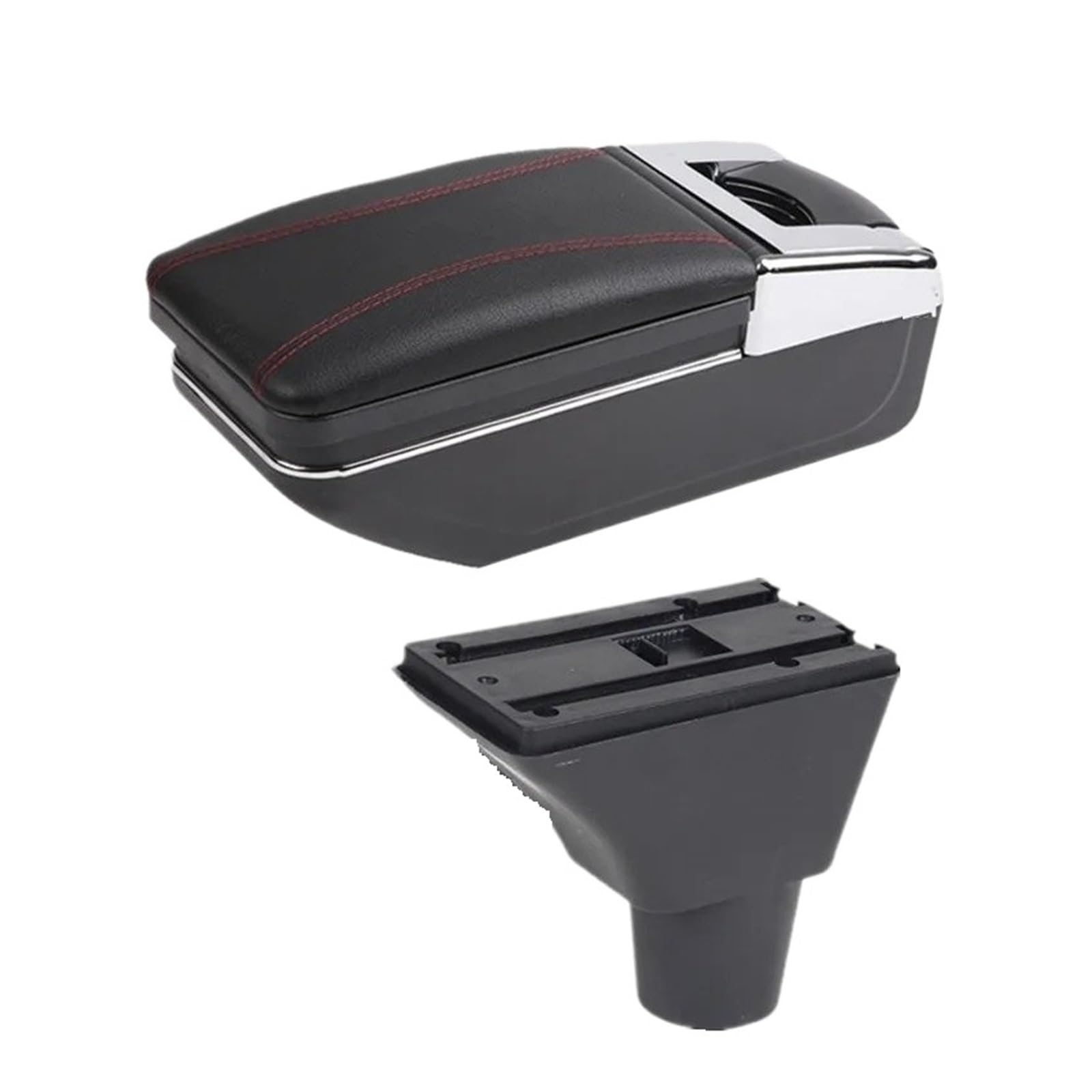 Umdjju A1 Red Line No Usb For Sandero For Stepway For Dacia For Logan 2 Car Armrest Box Storage Retrofit Accessories Car Centre Console Armrest Box(A1 Red Line No Usb)