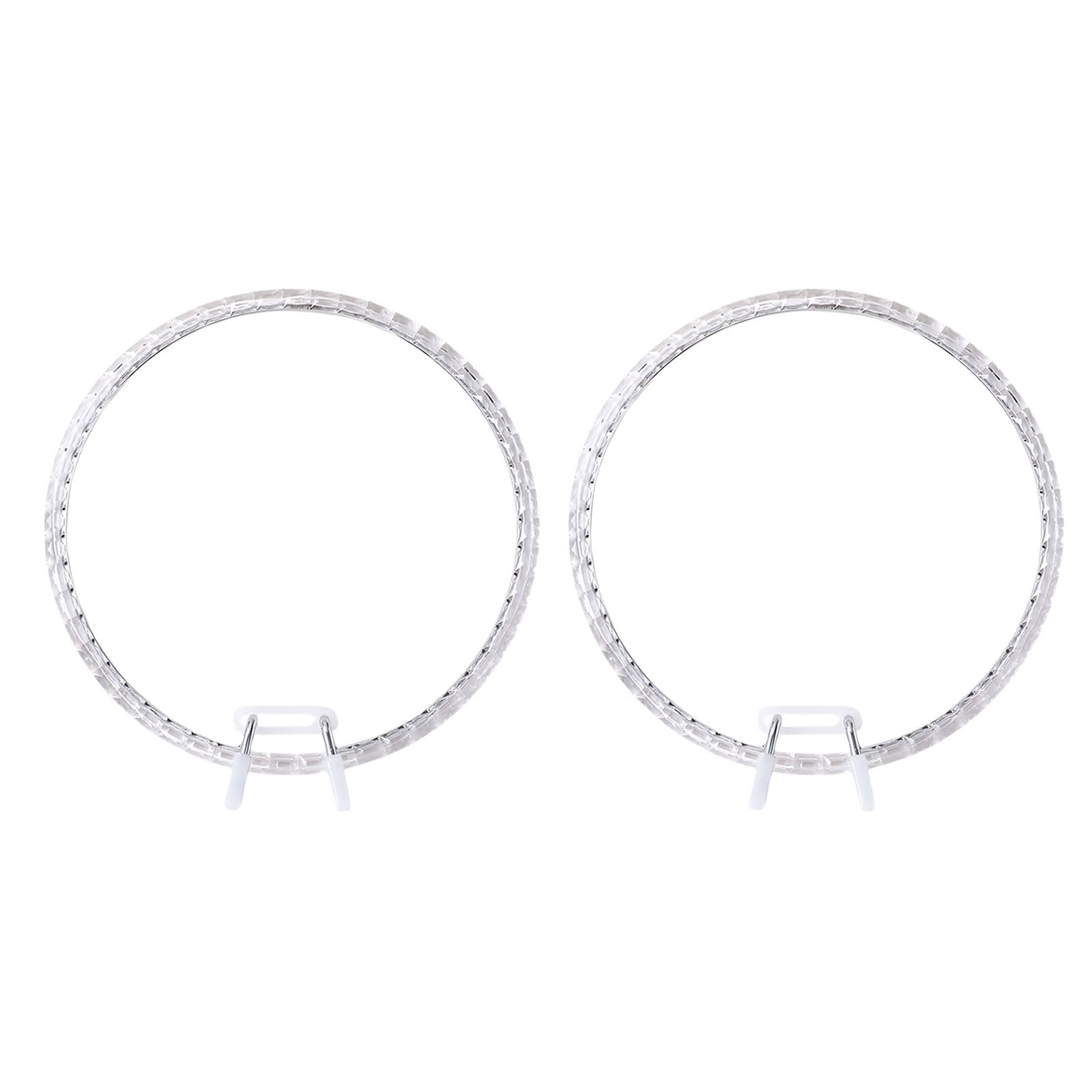 Buxuaaaa 2Pcs Round Embroidery Hoops Adjustable Spring Stitching Frame Embroidery Craft Tool for Needlework Project Craft Hoop for Sewing