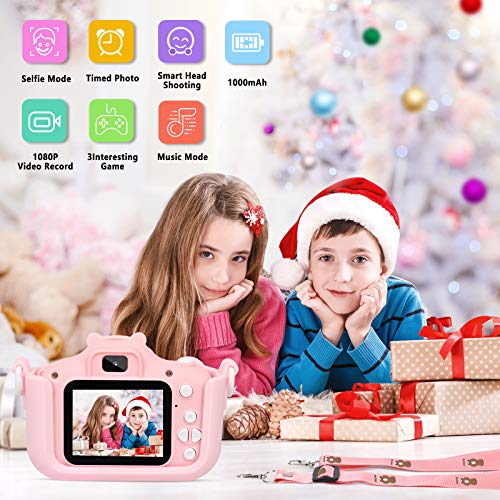 Langwolf Kids Camera for Girls, Digital Camera for Kids Toys Children Selfie Photo Video Camera with 32GB SD Card, Gifts for Girls and Boys by Age 3-9 Years - Image 3