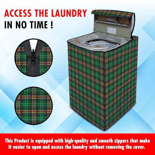 Image of Lithara Top Load Fully Automatic Washing Machine Cover for LG, Samsung, IFB, Whirlpool, Suitable for 6 KG & 6.5 KG - Waterproof, Dustproof Cover (Print-5)