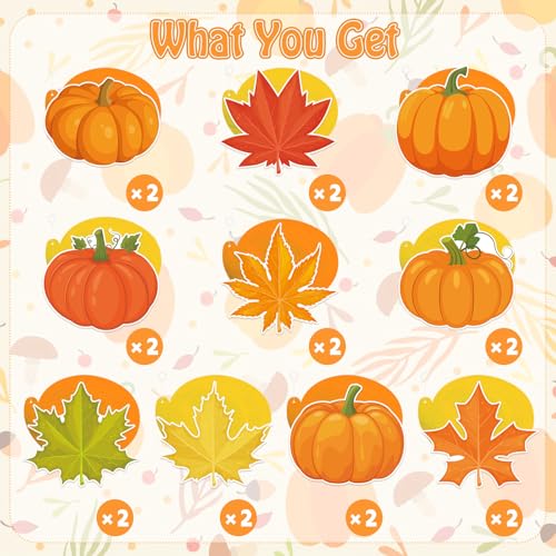Image of 40Pcs Fall Pumpkin Maple Leaf Hanging Swirl Decorations, Autumn Thanksgiving Party Ceiling Hanging Swirls Fall Hanging Swirls Streamers for Autumn Thanksgiving Harvest Party Decor Supplies