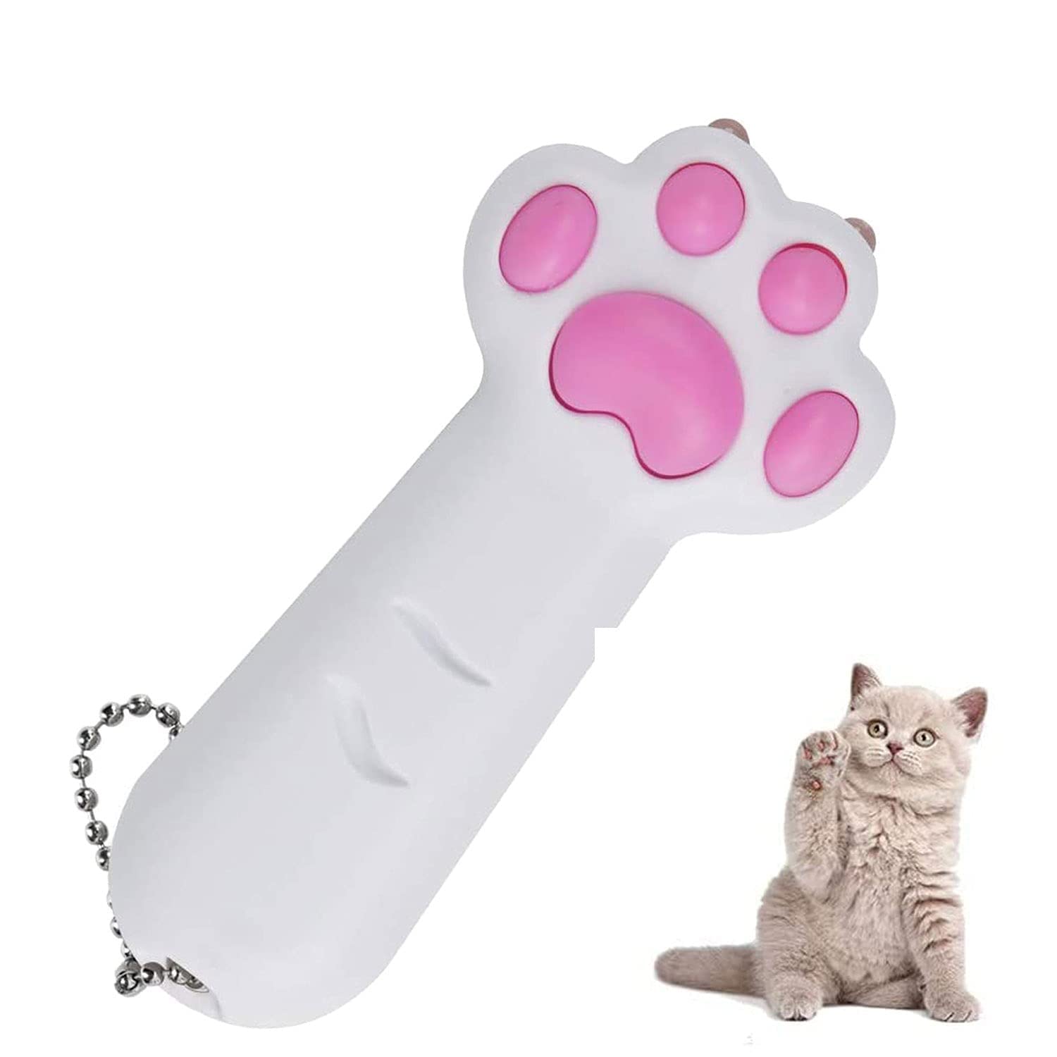 VOVIGGOL Interactive Cat Toy for Indoor Cats, White