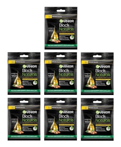 Garnier Black Naturals Hair Color, Shade-3. Brown Black 20ml+20g [Pack of 7] 280g