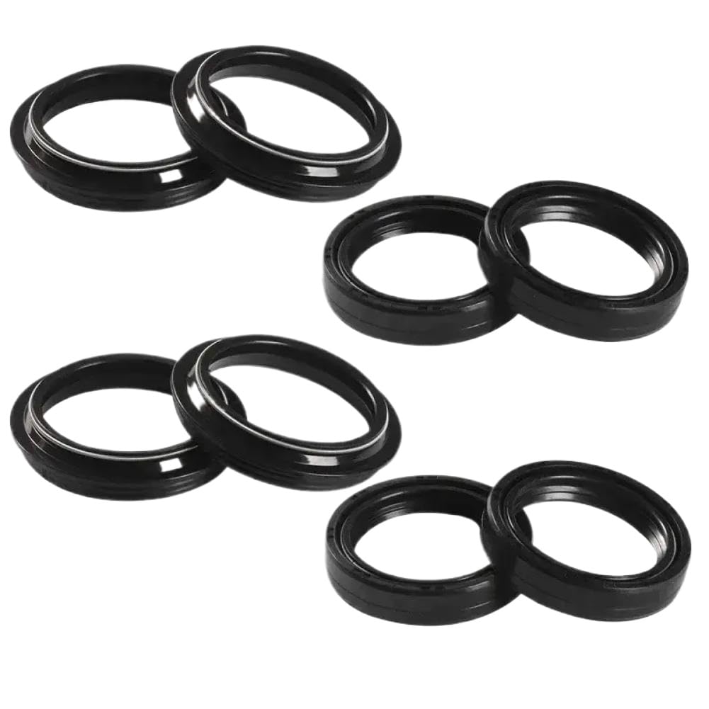 Retenedor de sello de aceite del tubo de horquilla compatible con horquillas de choque delantero de 43 mm, dimensiones de 43 x 54 mm(4pc Seal 4pc Cover)