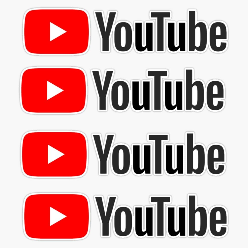 YouTube Pack Window Water Bottle Bumper Sticker Decal 5"