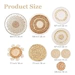 BAOLIVE Basket Wall Decor – 9pcs Boho Wall Basket Decor, Decorative Plates for Wall Hanging For Living Room, Entryway, Bedroom–Natural Wall Decor - Image 5