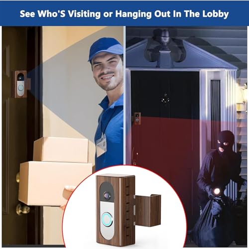 Image of KIMILAR Anti-Theft Video Doorbell Mount Compatible with Most Wireless Video Doorbell, Adjustable Mounting Bracket Accessories for Houses, Apartments, Businesses