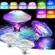 2 Stück Pool Lichter Unterwasser, Poolbeleuchtung Akku, Wannenbeleuchtung Lampe Mehrfarbig 8 Modi Rgb, Unterwasserbeleuchtung Pool, Lichter Schwimmend für Whirlpools, Garten, Disco, Teich