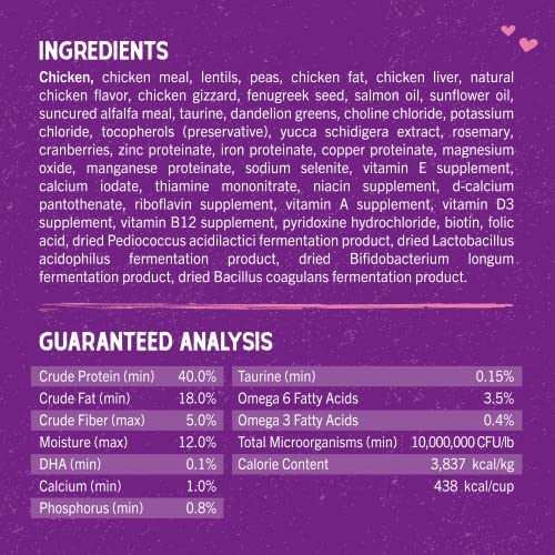 Stella & Chewy's Raw Coated Premium Kibble Cat & Kitten Food – Grain Free, Protein Rich Meals – Cage-Free Chicken for Kittens Recipe – 2.5 lb. Bag - image 3