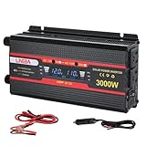 Lineba 3000 Watt Power Inverter with LED Display,Dual AC Outlets,USB Port, 12V DC to 110V AC Converter Car Power Inverter for Vehicles, Car, RV, Truck, Off Grid Solar System, Outdoor Camping