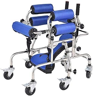 SISHUINIANHUA Foldable Children's Wheeled Walker, Standing Walk Stand Walk Aid/Stand Frame with Seat