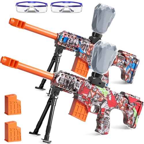 Lazzarou 2 Pack Electric Blaster Toys, Full Auto Splatter Blasters - 11 Rs Per Seconds, 7.4V/500 mAh Batteries, Perfect for Outdoor Team Play Game...