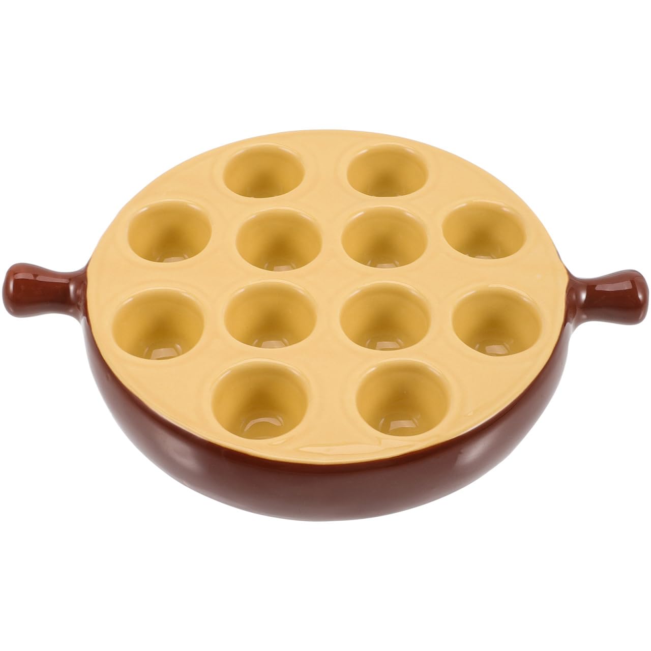 Homoyoyo Plat À Escargots En Céramique - Assiette À Escargots 12 Trous Avec Poignées Ergonomiques Idéale Pour La Cuisine Et Les Dîners