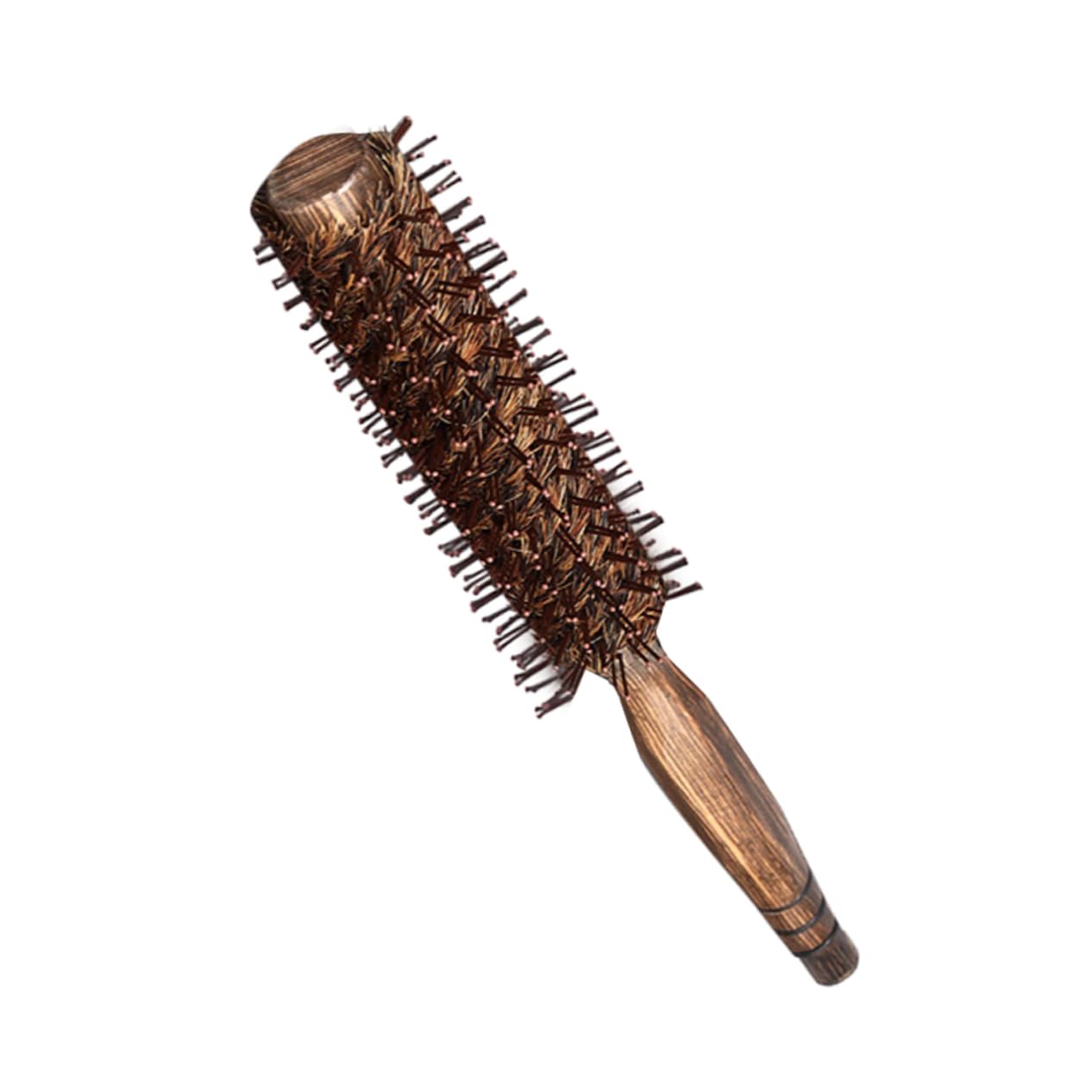 FRCOLOR 4 cepillos de pelo de cerdas slico clips para el pelo, accesorios para el pelo, pequeño cepillo redondo, cepillo para el pelo grueso, cepillo de pelo de madera, peine de pelo