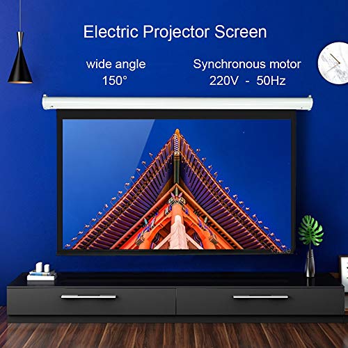 Bbsj 100" Motorized Electric Projector Screen 16:9 4K 3D Ready Wall Mounted With 12V Trigger Remote For Home Theater #TOP2