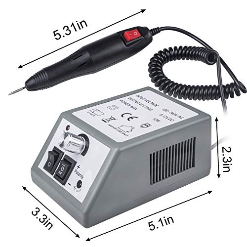 Crebeau Elektrisch Nagelfräser, Professionell Elektrisch Nagelfeile Fräser Maniküre Pediküre set 20000 u/Min für Nagelstudio Persönliche DIY-Maniküre