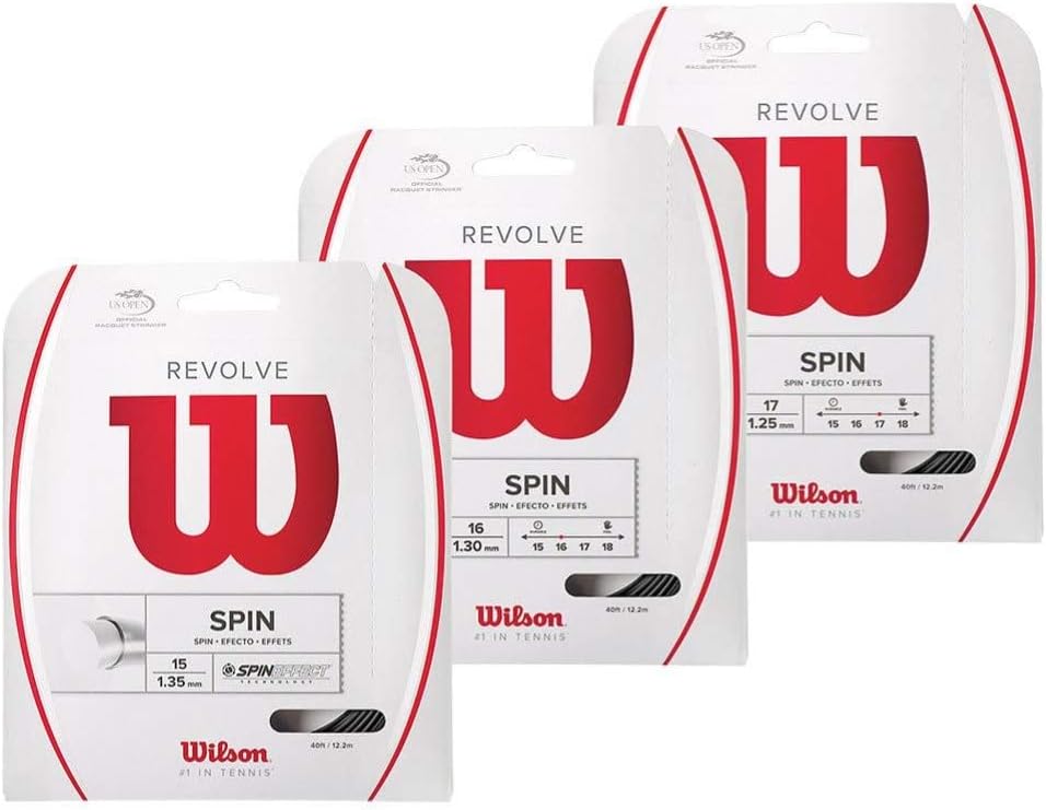 Wilson Revolve 16 Tennis String - Set, Black