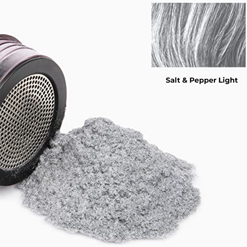 Trial Size - Make Thin Hair Look 10X Fuller. Eliminate Bald Spot and Thinning Hair Instantly. All-Natural Hair Concealer. Salt & Pepper - Light
