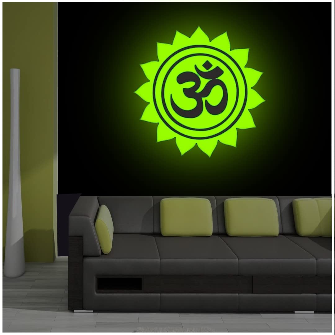Ashamohar Glow in Dark Om with Star Wall Sticker Pooja Drowing Hall Room Wall Decoration Self-Adhesive Wall Sticker PVC (Pack of 1) (B09QLDJ2FL) Amazon Price History, Amazon Price Tracker