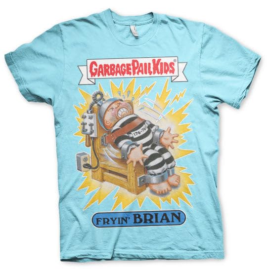 T-shirt Garbage Pail Kids Fryin' Brian bleu ciel idéal pour un look streetwear