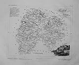 grafikkarten anschlüsse  Departement Cantal carte gravure Kupferstich Karte map France Frankreich