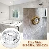 Single Shower Faucet Replacement for Price Pfister Style Avante Series 940-240 or 940-950a Clear Acrylic Shower Knob Replacement for Bath Faucet (940-950A) - Image 5
