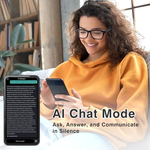 Image of Ai Smart Glasses,Smart Glasses with Chat GPT for Men and Women,Blue Light Filtering Lenses,Translation Glasses with 160+ Languages for Travel,Meeting, Trade, Business