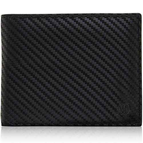 Access Denied REAL LEATHER Slim Bifold Wallets For Men - Minimalist Card Holder Thin Mens Wallet RFID Gifts For Him