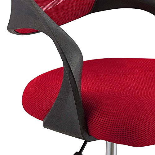 Image of Modway Thrive Drafting Chair - Tall Office Chair for Adjustable Standing Desks in Red