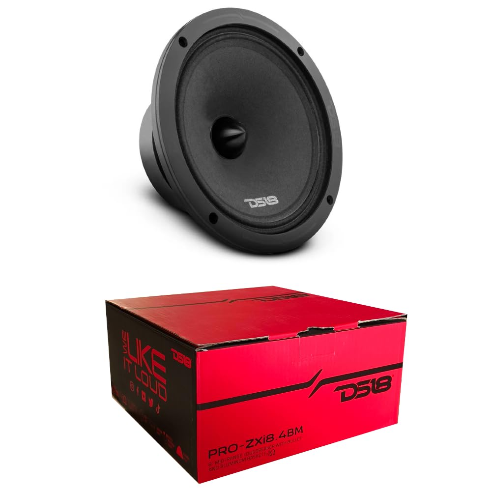 KIT Set pour DS 18 Pro-ZXi8.4BM Haut-Parleur midrange avec cône de 20 cm, diamètre 200 mm 8", 350 Watts rms 700 Watts Max, 4 ohm, sensibilité 99 DB, pour Voiture, 1 pièce