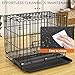 RUYICZB Dog Cage, Thickened Double Door Pet Cage, Foldable Portable Wire Metal Pet Cage Dog Cage with Removable Tray, Easy to Install, Perfect for Puppies and Kittens,Pink,13.8" Lx9.8 Wx13 H