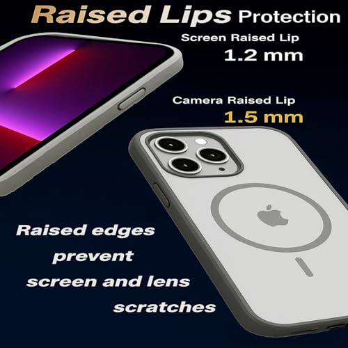 Image of AIBEX Back Cover Case for iPhone 13 Pro | Slim Case with Wireless Charging Support | Anti-Scratch, Shockproof, Anti-Fingerprint & Lightweight Military-Grade Protective Cover - Grey