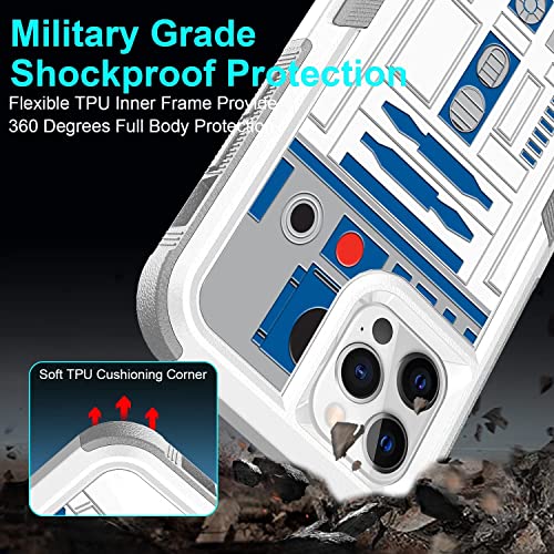 Iphone 12 Case, Iphone12 Pro Cover, R2D2 Astromech Droid Robot Pattern Shock-Absorption Hard Pc And Inner Silicone Hybrid Dual Layer Armor Defender Case For Apple Iphone 12/12 Pro (6.1 Inch) 2020 #TOP4