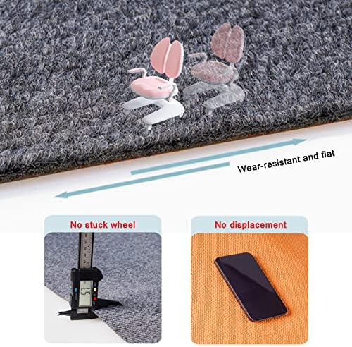 Red Office Chair Mat for Carpet, Desk Chair Protector, Scratch & Abrasion Resistant, Water-Resistant, Ideal for Hardwood & Tile Floors, Home & Office Use (Size: 90x90cm)