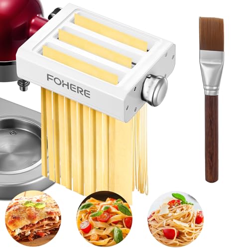 3-IN-1 Pasta Maker Attachment for KitchenAid Stand Mixer, Pasta Maker